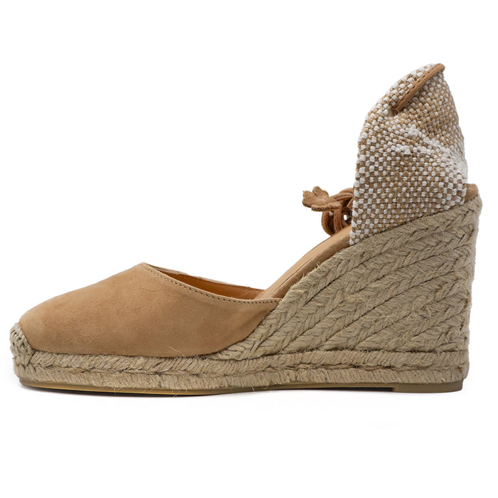 Sandali Castañer Donna Carina Espadrillas Pelle Scamosciata Beige