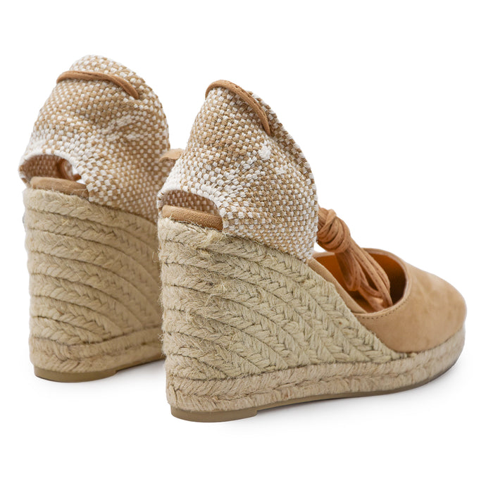 Sandali Castañer Donna Carina Espadrillas Pelle Scamosciata Beige