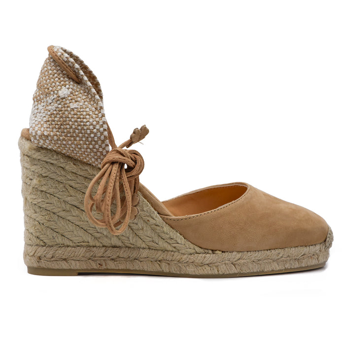 Sandali Castañer Donna Carina Espadrillas Pelle Scamosciata Beige