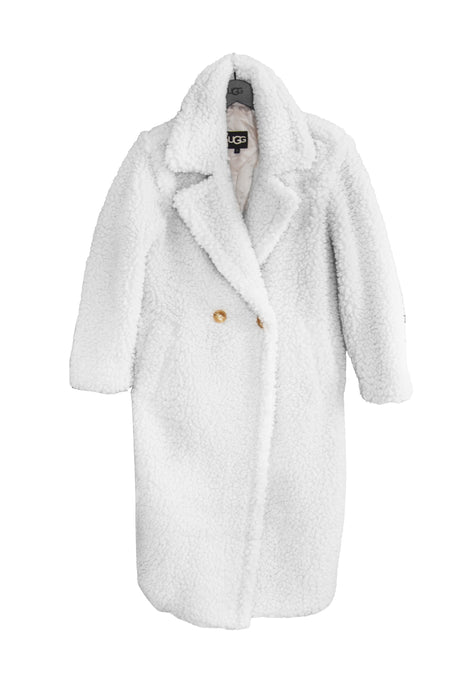 Cappotto Ugg Bianco Lungo Gertrude Donna Lussuoso E Versatile