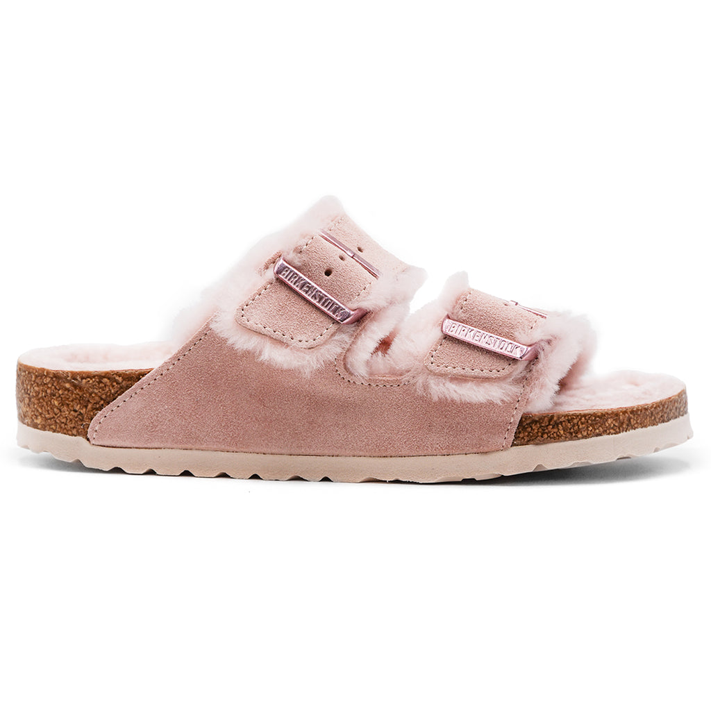 Birkenstock Shearling Narrown Women s Sandals Nude Warm And Soft Sabot Arezzo