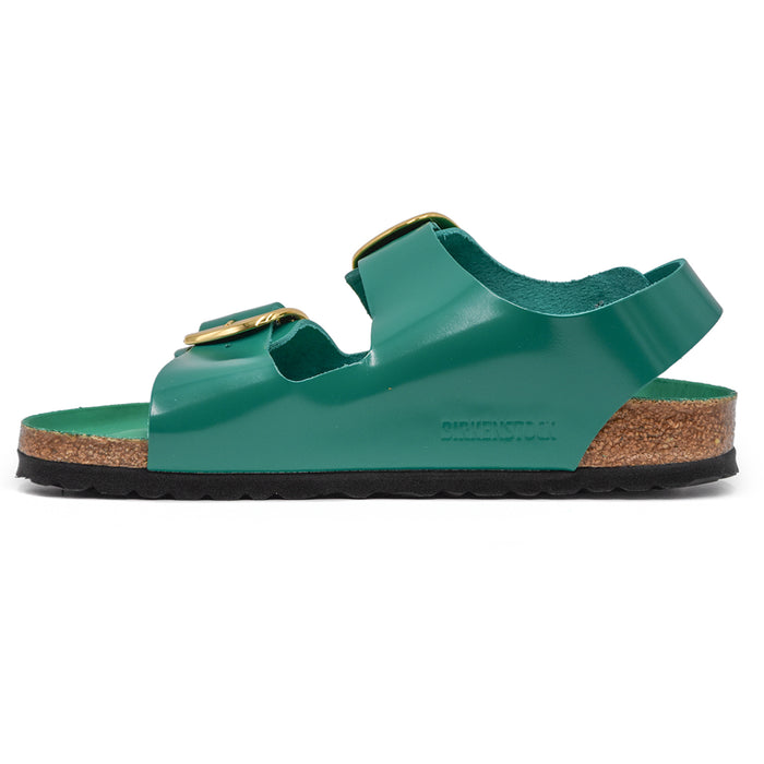 Birkenstock Milano Big Buckle Sandali Verde Donna Plantare Piumato