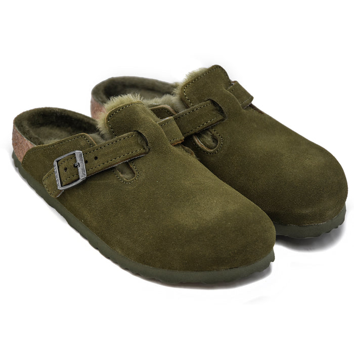 Sabot Birkenstock Boston Shearling Timo Piedi Caldi Con Stile Donna