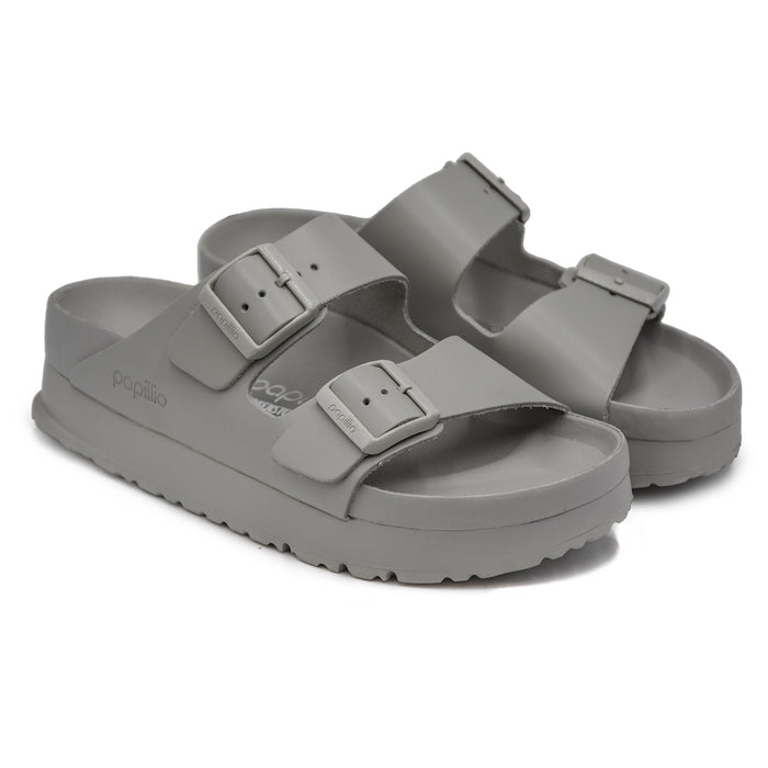 Birkenstock Arizona Linea Papillio Grigio Donna Con Suola Smussata