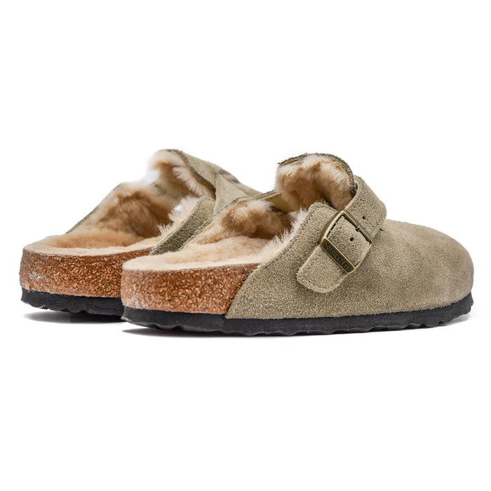 Birkenstock Sabot Shearling Donna Taupe Le Clog Più Stilose