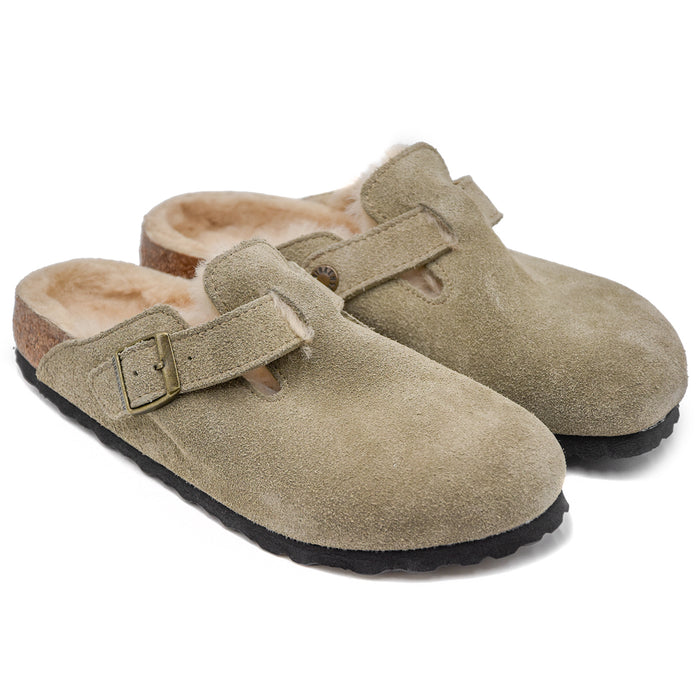 Birkenstock Sabot Shearling Donna Taupe Le Clog Più Stilose