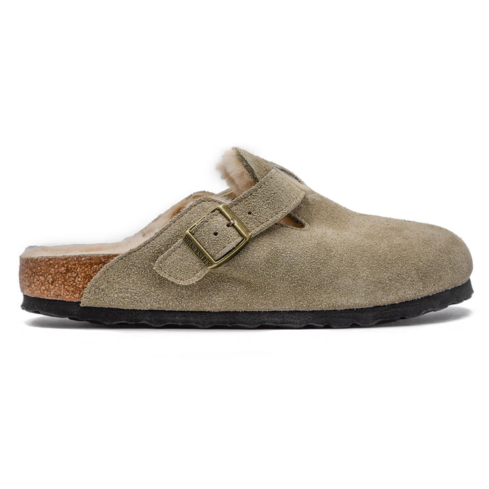 Birkenstock Sabot Shearling Donna Taupe Le Clog Più Stilose