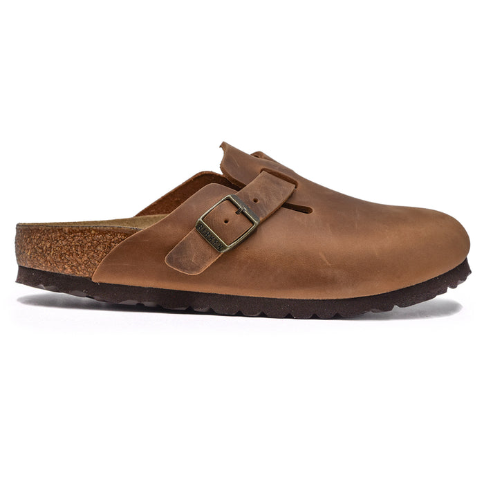 Birkenstock Boston Sabot Cognac Dalla Tomaia Senza Cuciture Donna