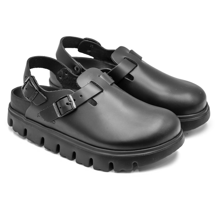 Birkenstock Sabot Tokyo Pap Chunky Black Heel Strap Women