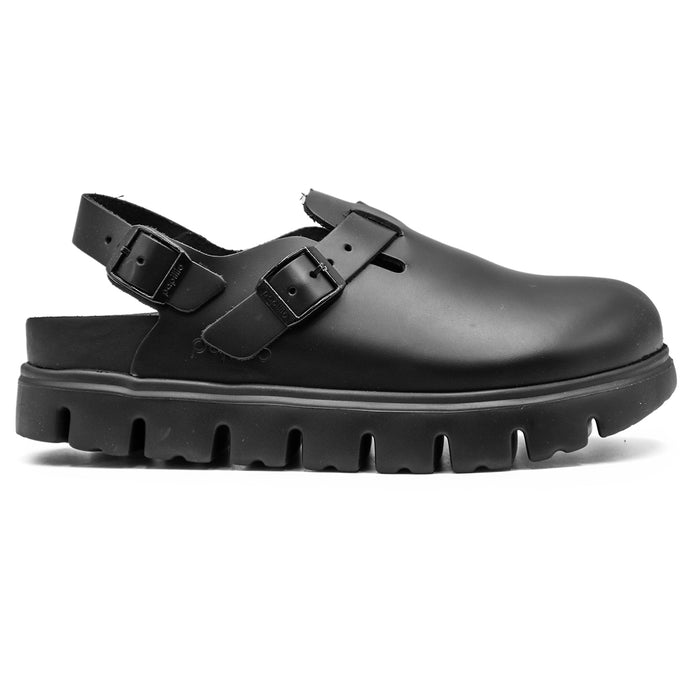 Birkenstock Sabot Tokyo Pap Chunky Black Heel Strap Women