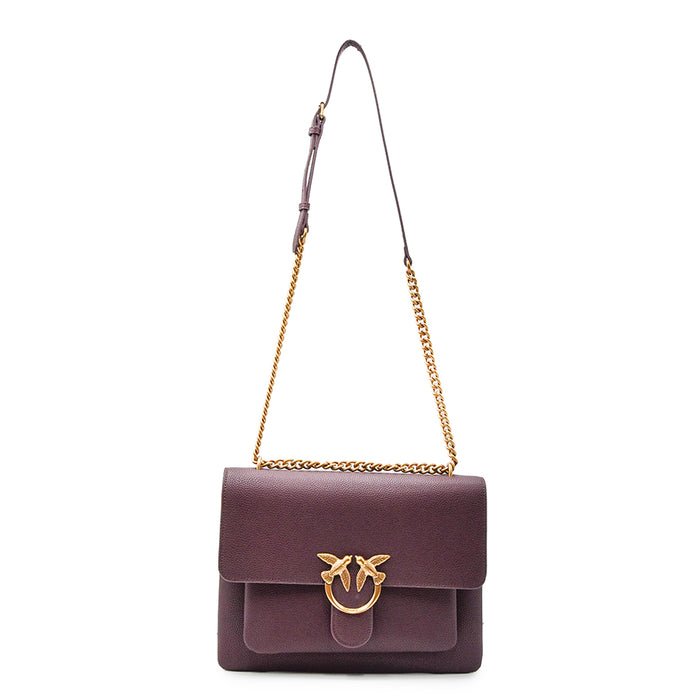 Borsa Donna Pinko LOVE ONE SOFT Burgundy Elegante E Raffinato