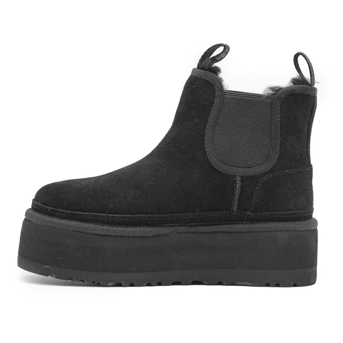 Ugg Neumel Platform Black Women's Ankle Boots With EVA Midsole