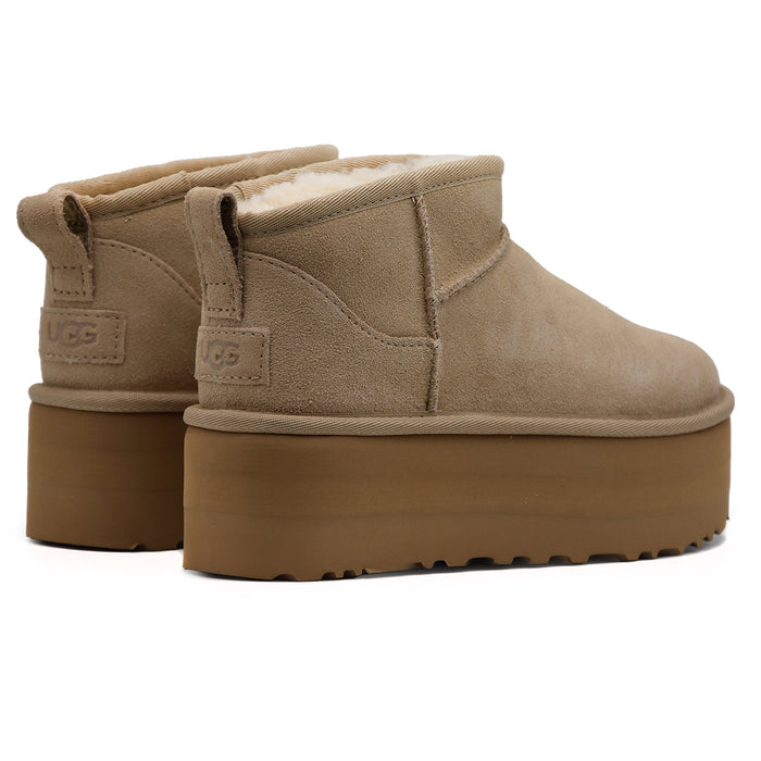 Ugg Ultra Mini Platform Stivaletti Sand Suola Di Tendenza Donna