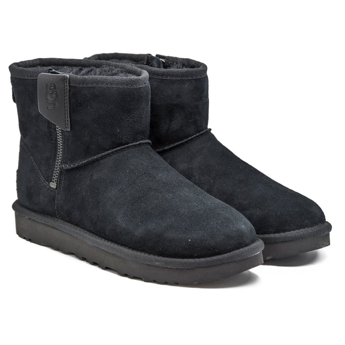 Ugg Mini Bailey Stivaletti Con Logo Stampato A Caldo Nero Donna