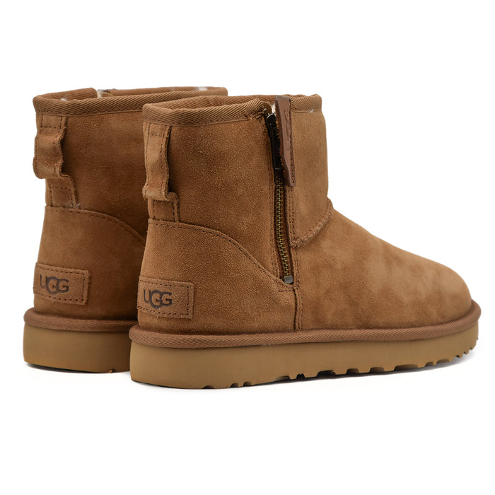 Ugg Donna Stivaletti Chestnut Mini Bailey Stilosa Zip Laterale