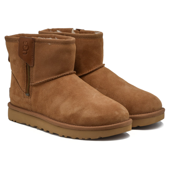 Ugg Donna Stivaletti Chestnut Mini Bailey Stilosa Zip Laterale