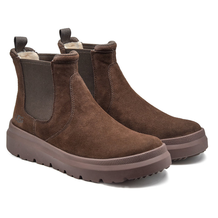 Stivaletti Ugg Uomo Marrone Struttura Con Cuciture Sigillate