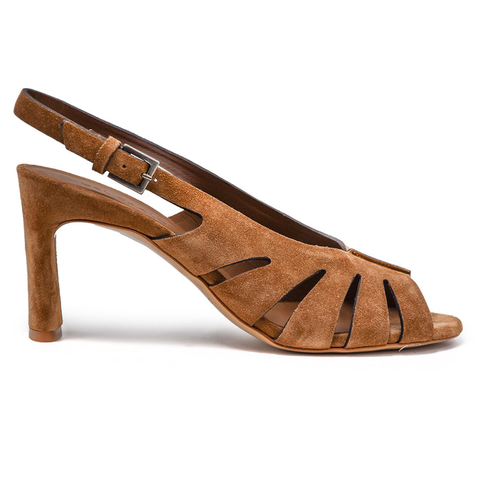 Sandali Del Carlo Donna In Pelle Noce Scamosciata Made in Italy