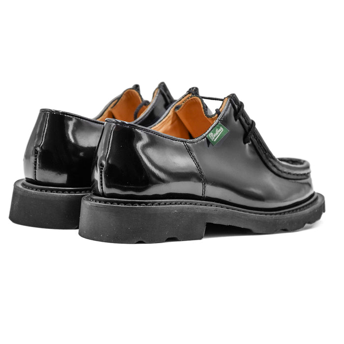 Paraboot Black Lace-Ups Women's Iconic Derby In Glossy Version