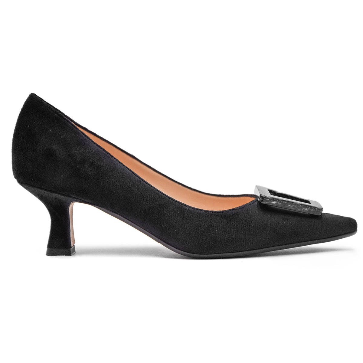 Decollete Velluto Nero Matteo Pitti Donna Lavorazione Artigianale Sabot Arezzo