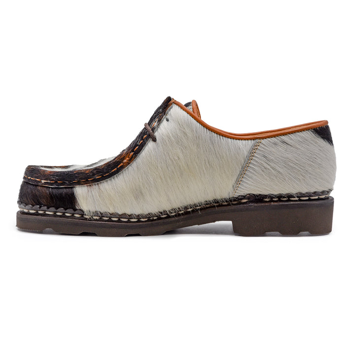 Paraboot Stringate Donna Marrone Bianco Finitura In Pelliccia