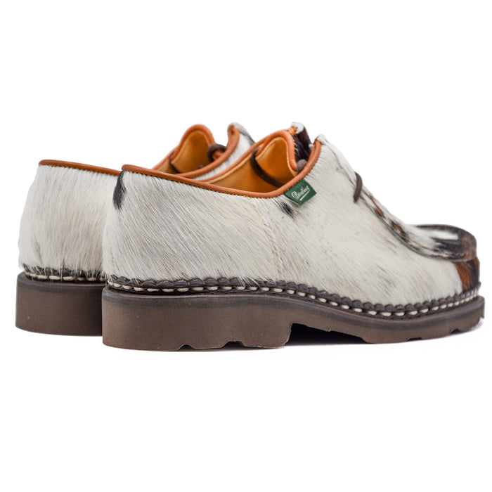 Paraboot Stringate Donna Marrone Bianco Finitura In Pelliccia