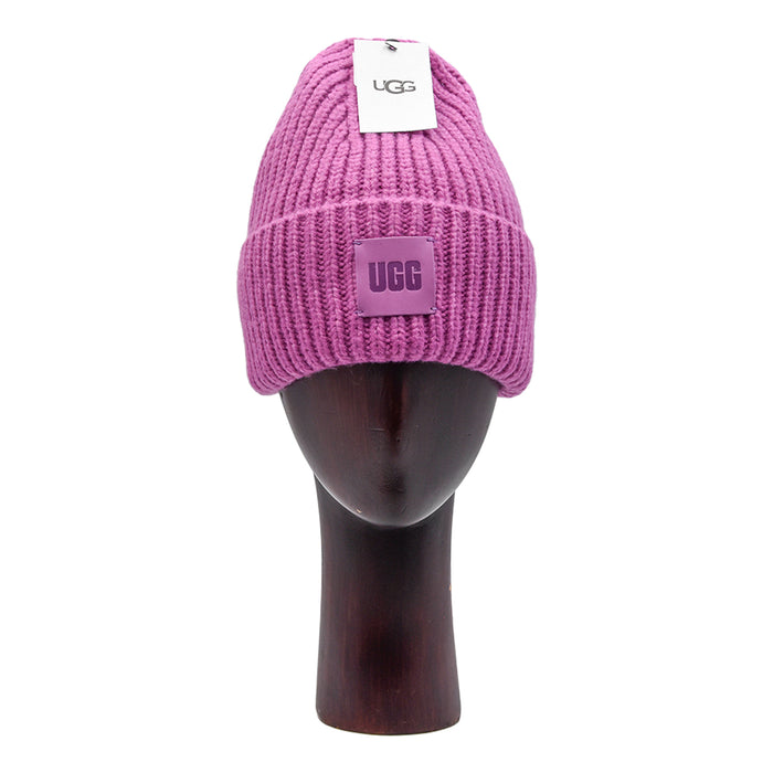 Cappello Ugg Lilla Caldo Lavorato A Maglia Grossa Rib Beanie