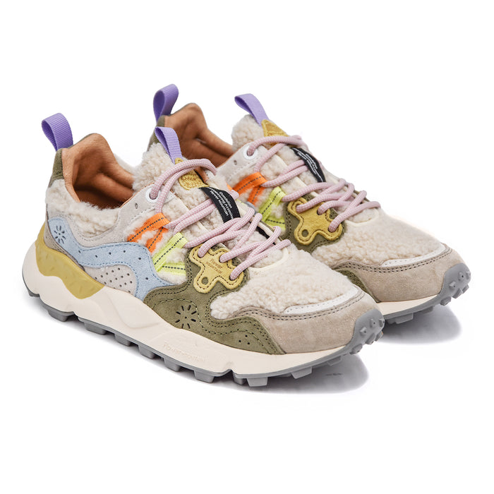 Sneakers Flower Mountain Donna Yamano 3 Effetto Teddy Beige