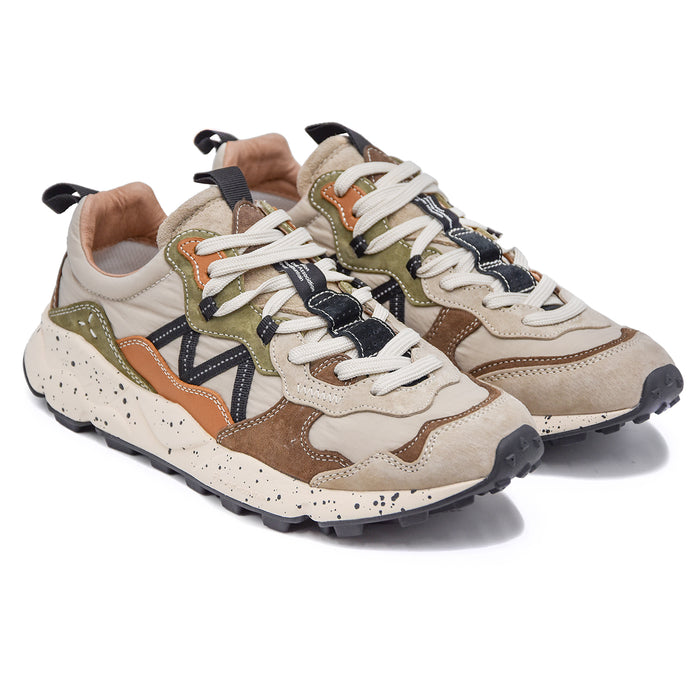 Flower Mountain Lenzan Sneakers Beige Uomo Occhielli Rinforzati