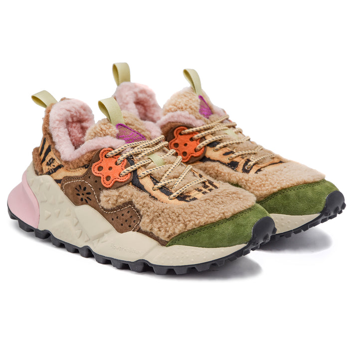 Sneakers Flower Mountain Beige Donna Ispirato Cicli Della Natura