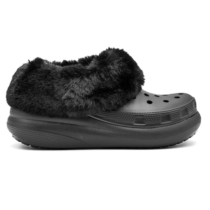 Crocs Donna Nero Furever Crush Sabot Comodità Ancora Maggiore