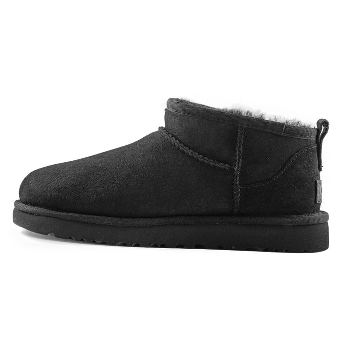 Ultra Mini Ugg Nero Stivaletti Con Suola In Treadlite Donna