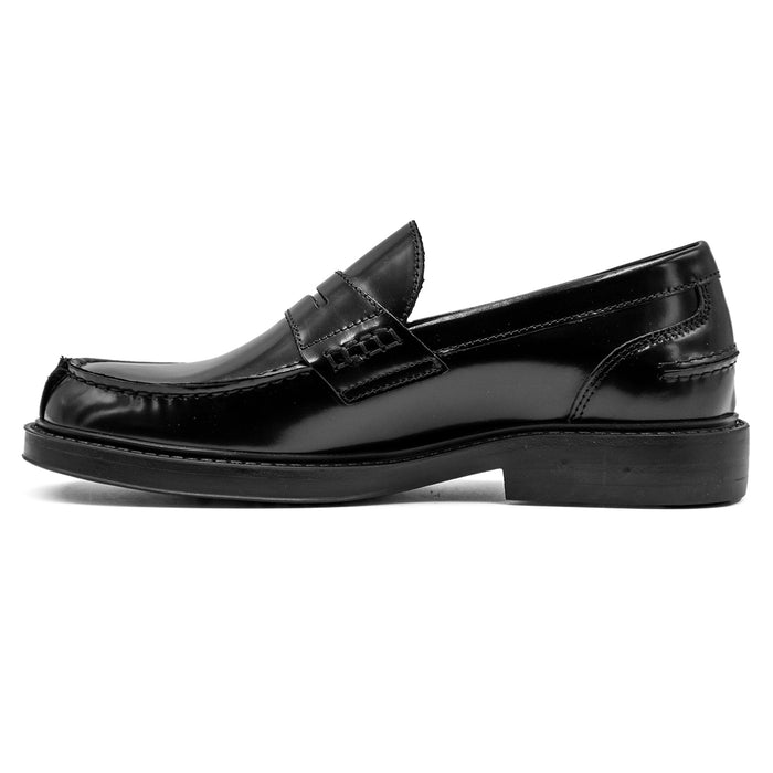 Women's College Loafers Black Lightweight Rubber Sole Riccardo P.