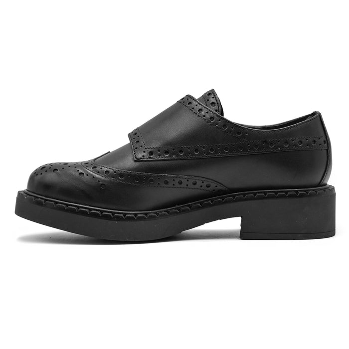 Twinset Monk Strap Oxford Nero Con Dettaglio Traforato Donna