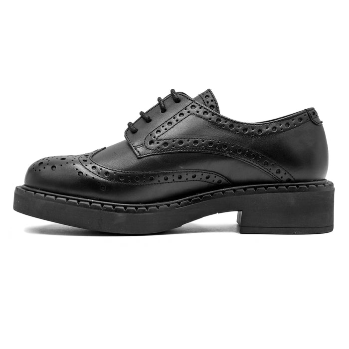 Stringate Donna Twinset Modello Oxford Linee Arrotondate Nero