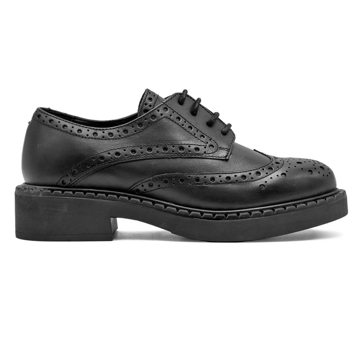 Stringate Donna Twinset Modello Oxford Linee Arrotondate Nero