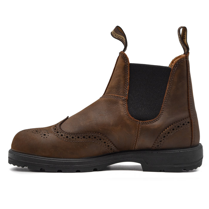 Blundstone Beatles Uomo Marrone Motivo Brogue Tocco Sofisticato