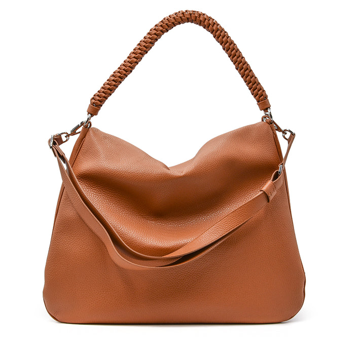 Borsa Orciani Diana Sense Scooby Large Pelle Martellata Cuoio