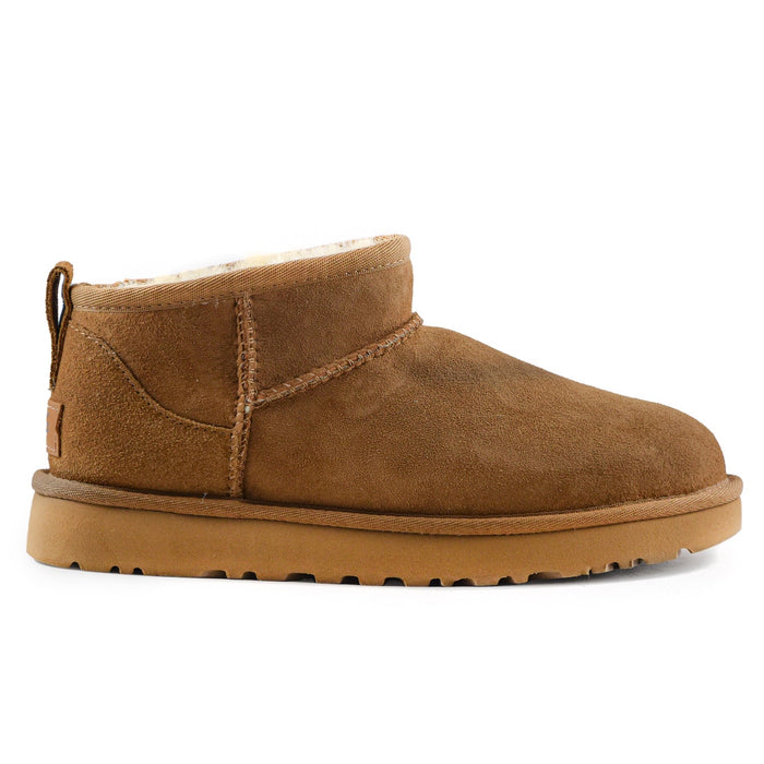 Stivaletti Ugg Ultra Mini Chestnut Profilo Basso Linguetta Donna