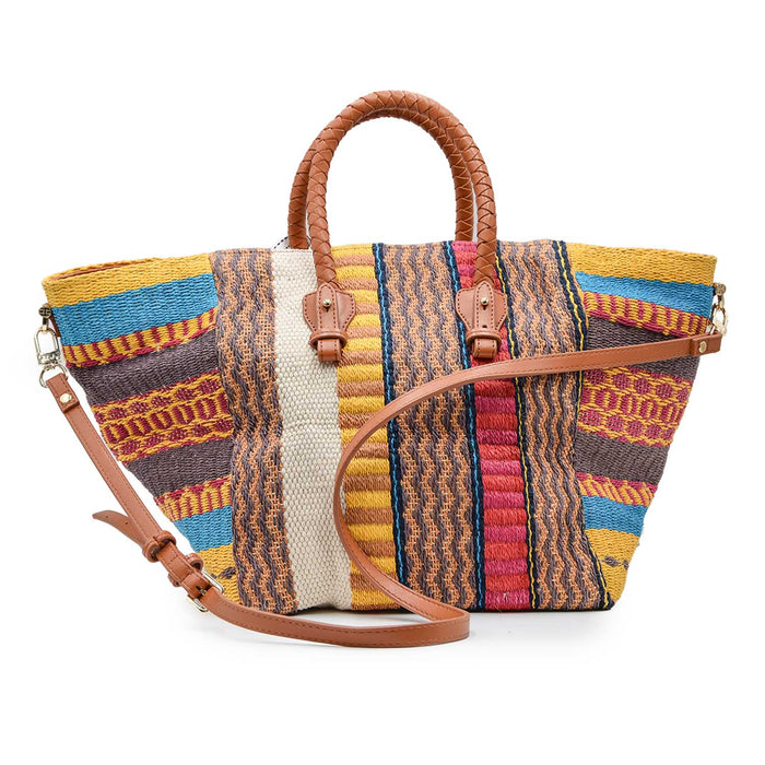 V°73 Large Multicolored Parrot Bucket Bag With Shoulder Strap