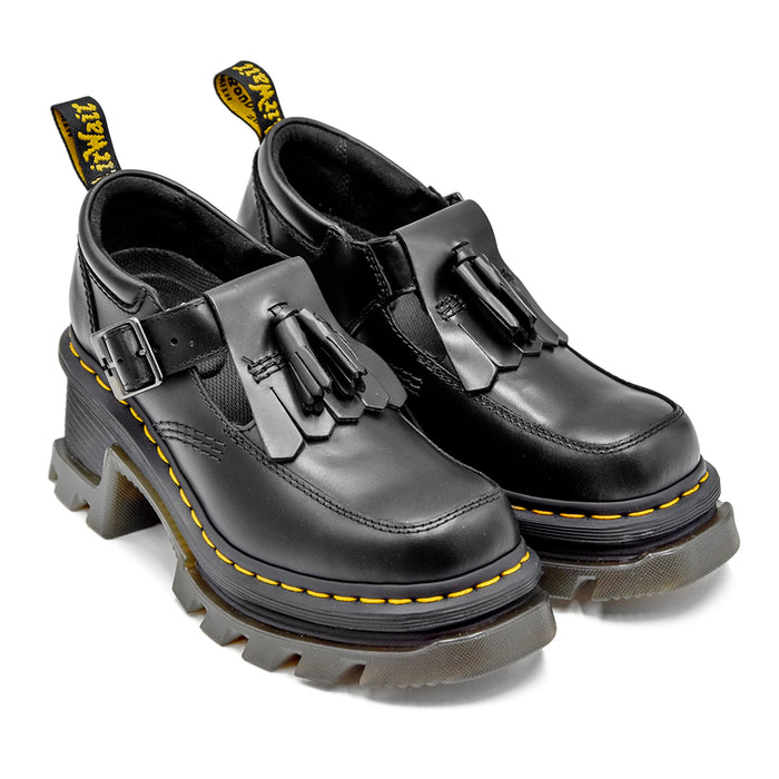 Dr.Martens Mary Jane Corran In Pelle Liscia Cerata Nero Donna