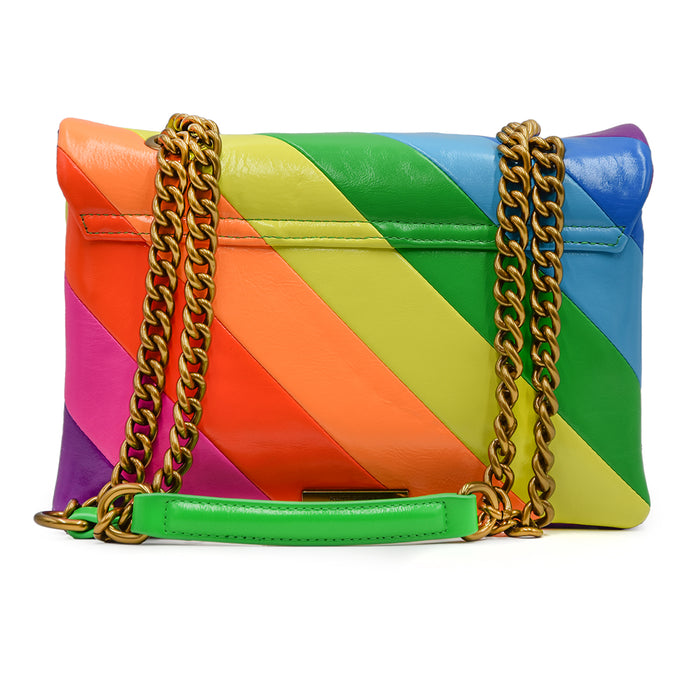 Kurt Geiger Kensington Large Multi Rainbow Neon Effect Bag