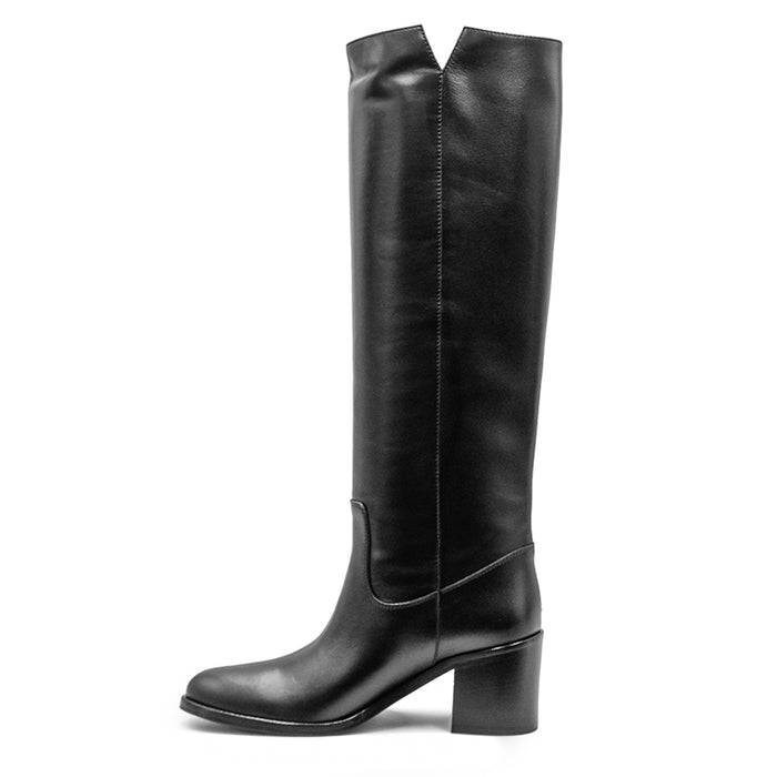 Via Roma 15 Women's Black Boots With Heel Practical And Comfortable