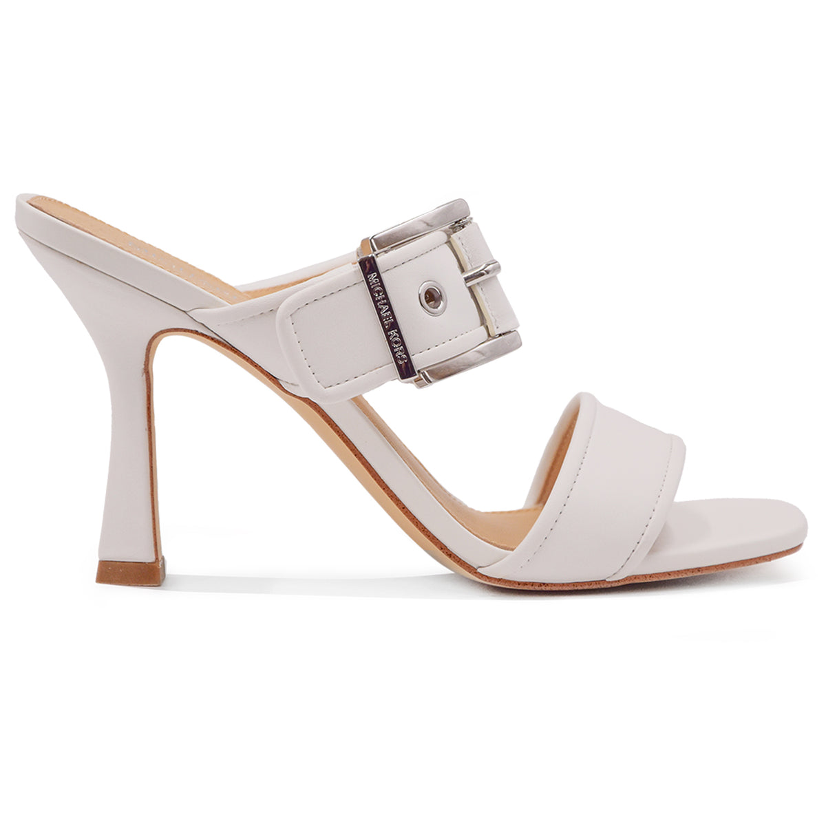 Michael Kors Colby White Women s Sandals With Maxi Shiny Buckle Sabot Arezzo