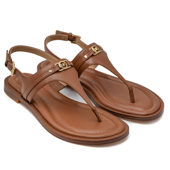 Sandali Infradito Michael Kors Mandy Thong Donna In Pelle Cuoio