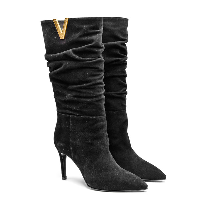 Via Roma 15 Women's Boots Luxurious Texture Black Suede