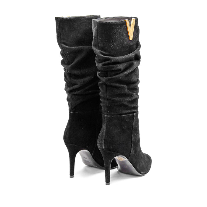 Via Roma 15 Women's Boots Luxurious Texture Black Suede