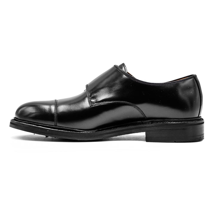 Berwick 1707 Monk Strap Nero Uomo Doppia Fibbia E Punta Dritta