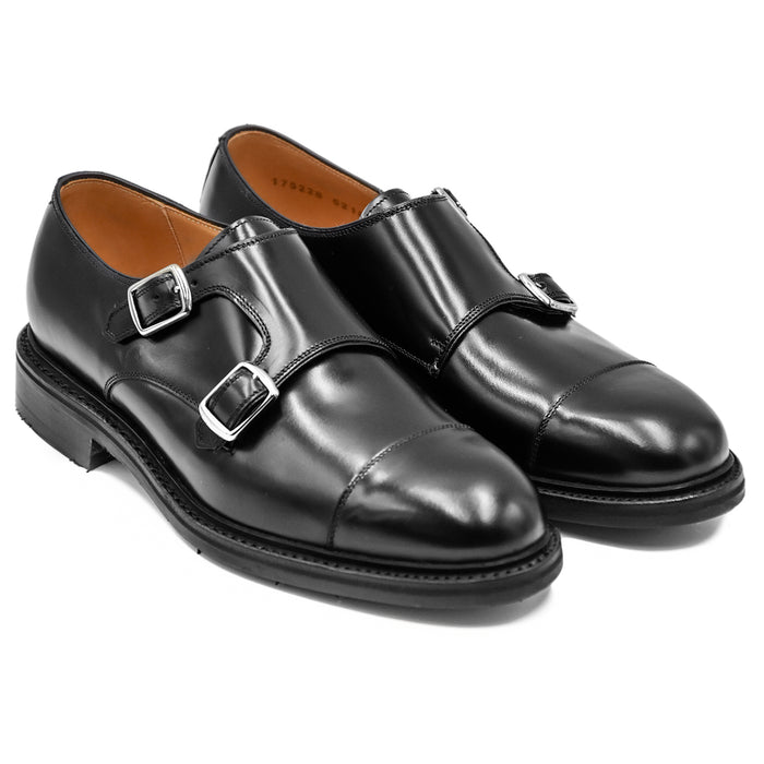 Berwick 1707 Monk Strap Nero Uomo Doppia Fibbia E Punta Dritta