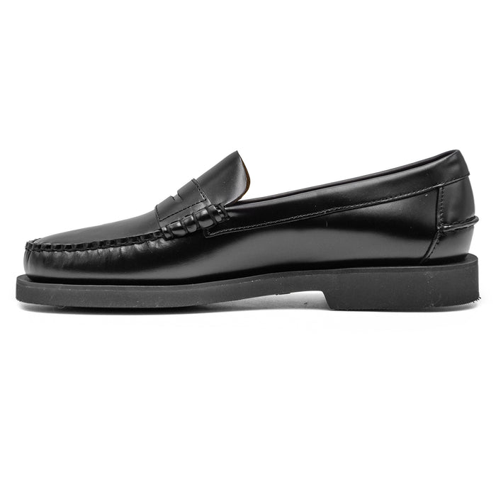 Sebago Black Dan Po Leather Moccasins To Last Over Time Men